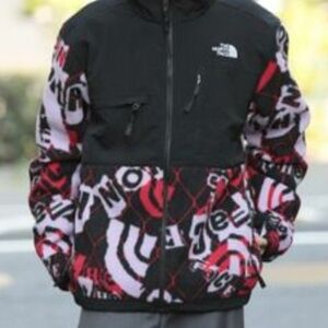 The North Face Black and Red Patterned Jacket